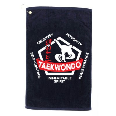 Taekwondo 5 Tenets Martial Arts ATA ITF Tae Kwon Do Gift Golf Towel