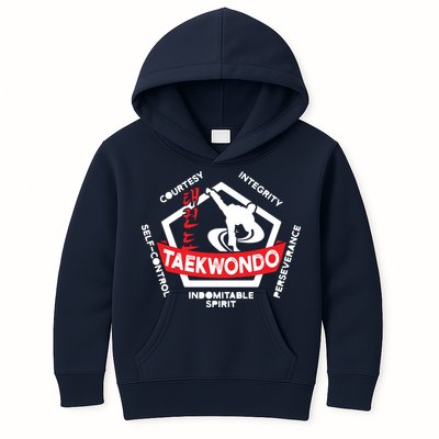Taekwondo 5 Tenets Martial Arts ATA ITF Tae Kwon Do Gift Kids Hoodie