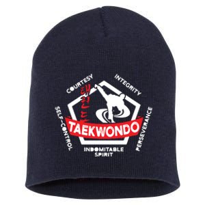 Taekwondo 5 Tenets Martial Arts ATA ITF Tae Kwon Do Gift Short Acrylic Beanie