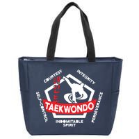 Taekwondo 5 Tenets Martial Arts ATA ITF Tae Kwon Do Gift Zip Tote Bag