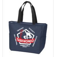Taekwondo 5 Tenets Martial Arts ATA ITF Tae Kwon Do Gift Zip Tote Bag