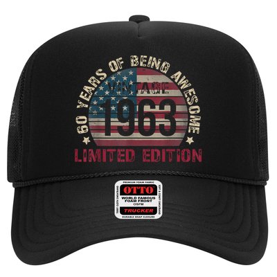 Turning 60 Birthday Decorations 60th BDay 1963 Birthday Trucker Hat
