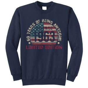 Turning 60 Birthday Decorations 60th BDay 1963 Birthday Sweatshirt