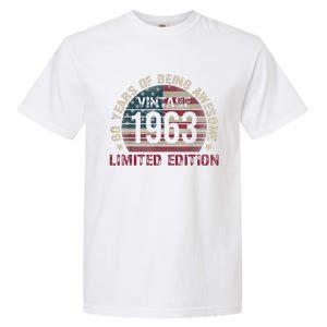 Turning 60 Birthday Decorations 60th BDay 1963 Birthday Garment-Dyed Heavyweight T-Shirt