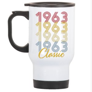 Turning 60 Birthday Decorations 60th BDay 1963 Birthday Stainless Steel Travel Mug