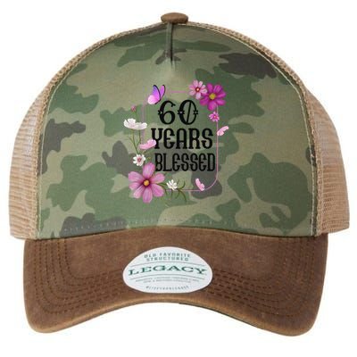 Turning 60 Birthday Butterfly With Floral 60th Birthday Legacy Tie Dye Trucker Hat