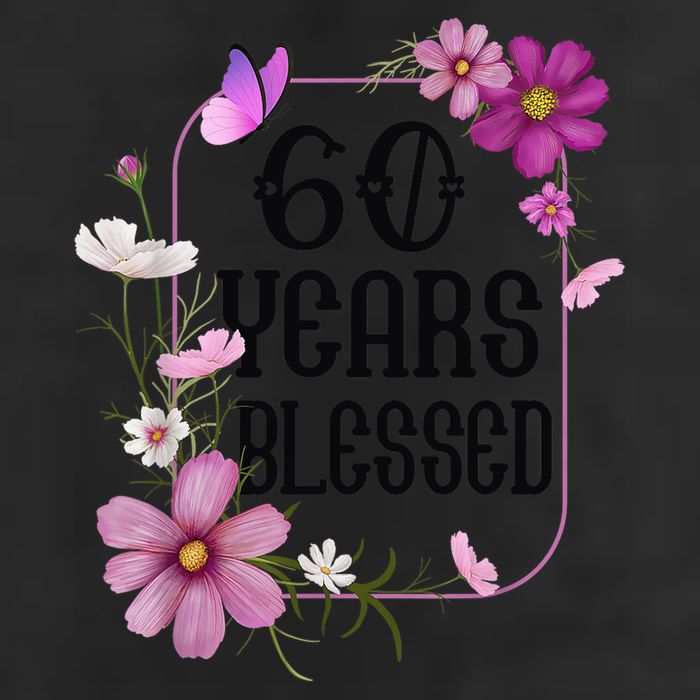 Turning 60 Birthday Butterfly With Floral 60th Birthday Adult Drive Performance Visor