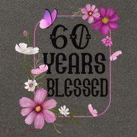 Turning 60 Birthday Butterfly With Floral 60th Birthday Cotton Canvas Backpack