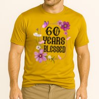 Turning 60 Birthday Butterfly With Floral 60th Birthday Cooling Performance Crew T-Shirt