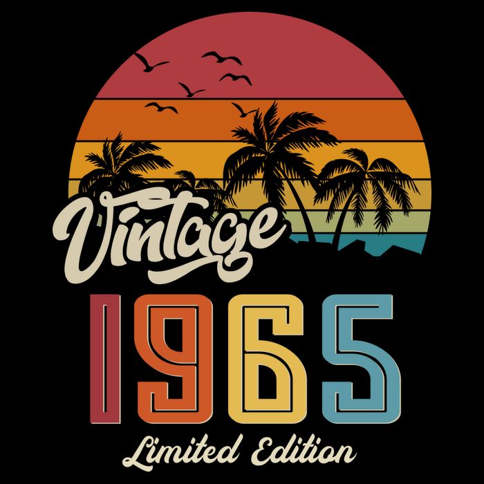 Tropical 60th Birthday Vintage 1965 Limited Edition Flatbill Hat