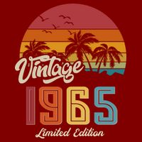 Tropical 60th Birthday Vintage 1965 Limited Edition Performance Shirt