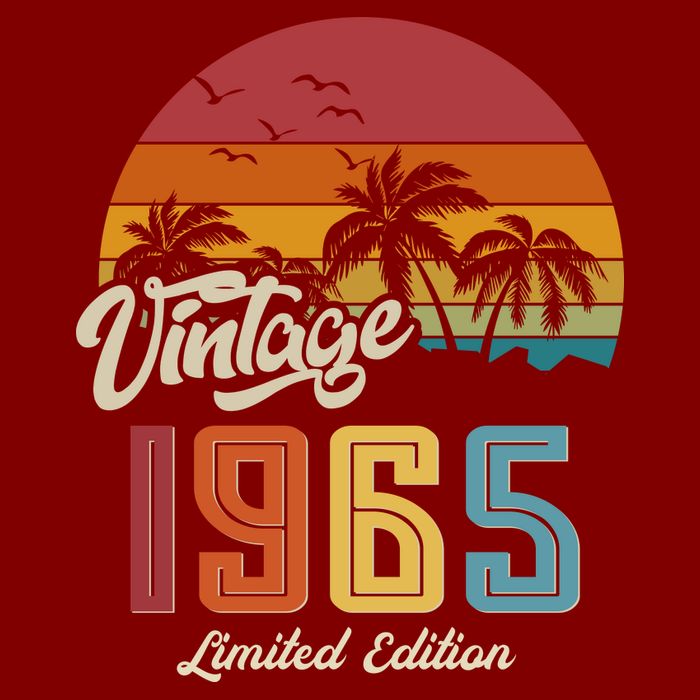 Tropical 60th Birthday Vintage 1965 Limited Edition Performance Shirt