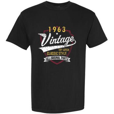 Turning 60 Birthday Decorations 60th Bday 1963 Birthday Garment-Dyed Heavyweight T-Shirt