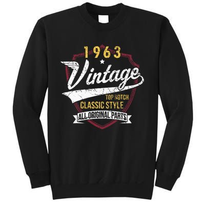 Turning 60 Birthday Decorations 60th Bday 1963 Birthday Sweatshirt