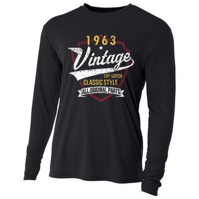 Turning 60 Birthday Decorations 60th Bday 1963 Birthday Cooling Performance Long Sleeve Crew