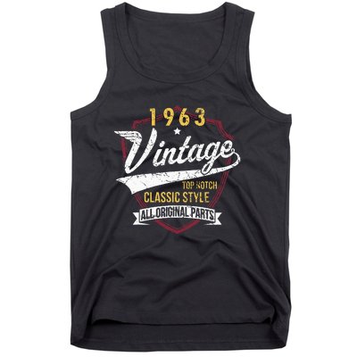 Turning 60 Birthday Decorations 60th Bday 1963 Birthday Tank Top