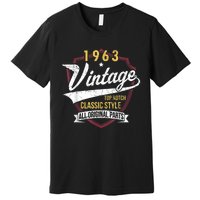 Turning 60 Birthday Decorations M.e.n 60th BDay 1963 Birthday Premium T-Shirt