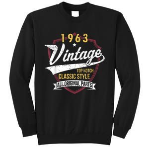 Turning 60 Birthday Decorations M.e.n 60th BDay 1963 Birthday Tall Sweatshirt