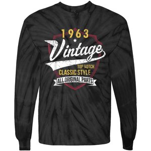 Turning 60 Birthday Decorations M.e.n 60th BDay 1963 Birthday Tie-Dye Long Sleeve Shirt