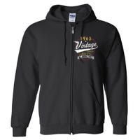 Turning 60 Birthday Decorations M.e.n 60th BDay 1963 Birthday Full Zip Hoodie