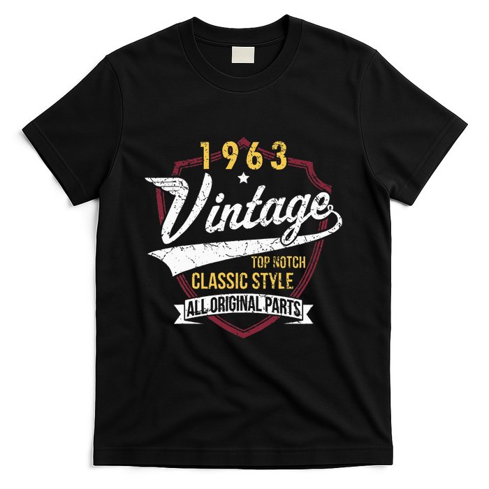 Turning 60 Birthday Decorations 60th Bday 1963 Birthday T-Shirt