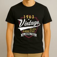 Turning 60 Birthday Decorations 60th Bday 1963 Birthday T-Shirt