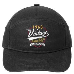 Turning 60 Birthday Decorations 60th Bday 1963 Birthday 7-Panel Snapback Hat