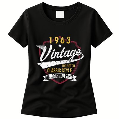 Turning 60 Birthday Decorations 60th Bday 1963 Birthday Womens T-Shirt