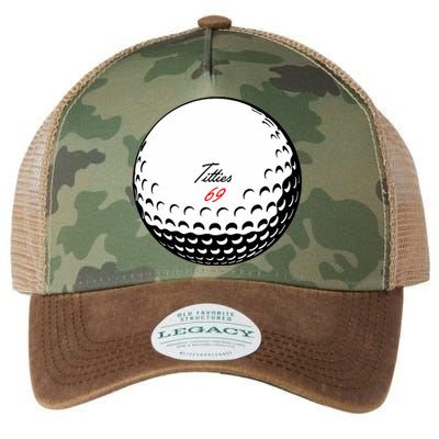 Titties 69 - Funny Golf Ball Legacy Tie Dye Trucker Hat