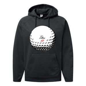 Titties 69 - Funny Golf Ball Performance Fleece Hoodie