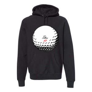 Titties 69 - Funny Golf Ball Premium Hoodie