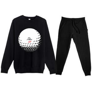 Titties 69 - Funny Golf Ball Premium Crewneck Sweatsuit Set