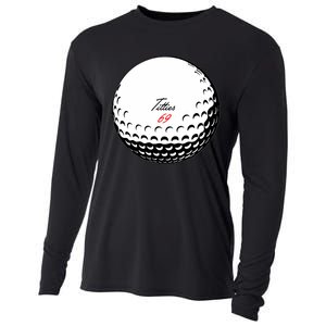 Titties 69 - Funny Golf Ball Cooling Performance Long Sleeve Crew