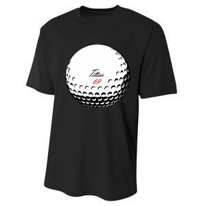 Titties 69 - Funny Golf Ball Performance Sprint T-Shirt