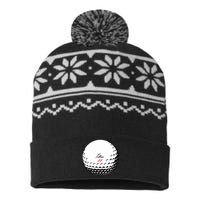 Titties 69 - Funny Golf Ball USA-Made Snowflake Beanie