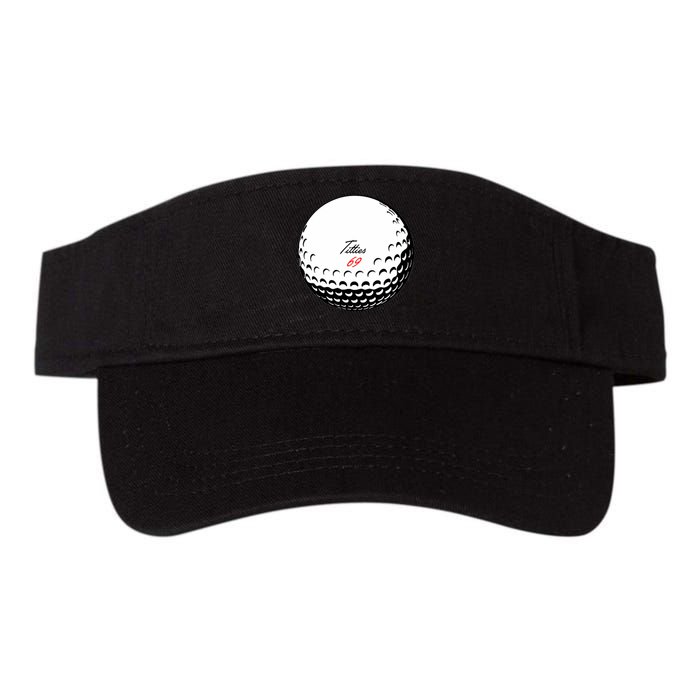 Titties 69 - Funny Golf Ball Valucap Bio-Washed Visor