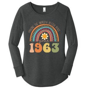 Turning 60 Retro 1963 60th birthday Women's Perfect Tri Tunic Long Sleeve Shirt