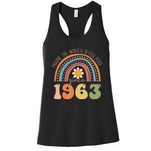 Turning 60 Retro 1963 60th birthday Women's Racerback Tank