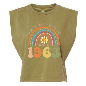 Turning 60 Retro 1963 60th birthday Garment-Dyed Women's Muscle Tee