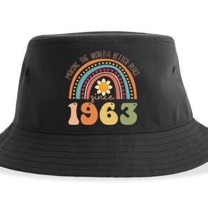 Turning 60 Retro 1963 60th birthday for  Sustainable Bucket Hat