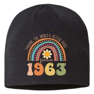 Turning 60 Retro 1963 60th birthday for  Sustainable Beanie