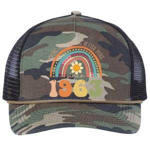 Turning 60 Retro 1963 60th birthday for  Retro Rope Trucker Hat Cap