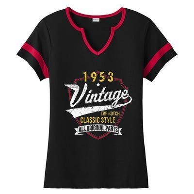 Turning 70 Birthday Decorations 70th BDay 1953 Birthday Cute Ladies Halftime Notch Neck Tee