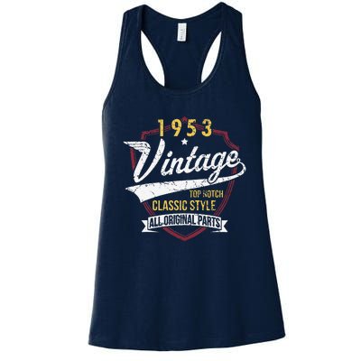 Turning 70 Birthday Decorations 70th BDay 1953 Birthday Cute Women's Racerback Tank