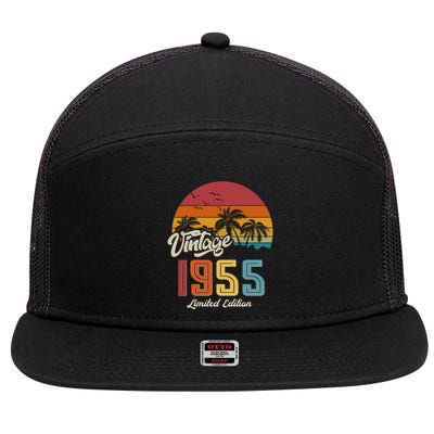 Tropical 70th Birthday Vintage 1955 Limited Edition 7 Panel Mesh Trucker Snapback Hat