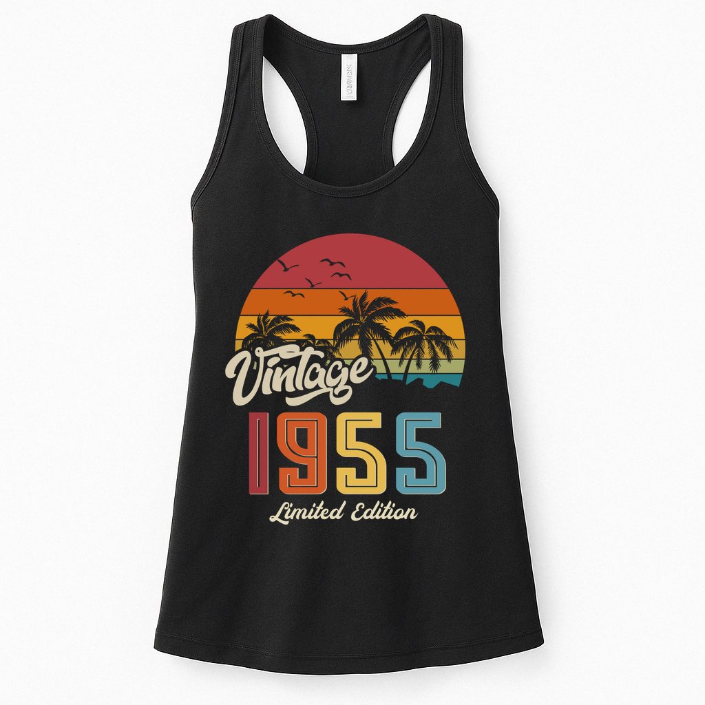 Tropical 70th Birthday Vintage 1955 Limited Edition Womens Tank Top
