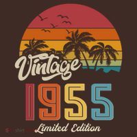 Tropical 70th Birthday Vintage 1955 Limited Edition T-Shirt
