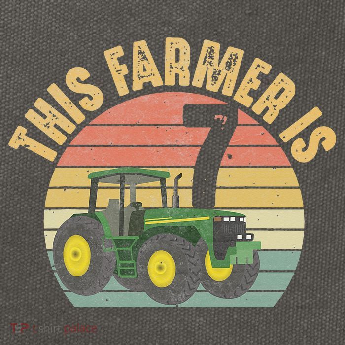 Tractor 7th Birthday 7 Year Old Farmer Farm Theme Bday Party Cotton Canvas Backpack
