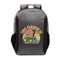 Tractor 7th Birthday 7 Year Old Farmer Farm Theme Bday Party Vector Backpack