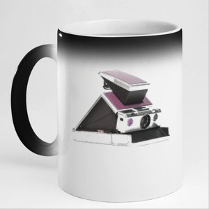 Trendy 70s Polaroid Camera 11oz Black Color Changing Mug